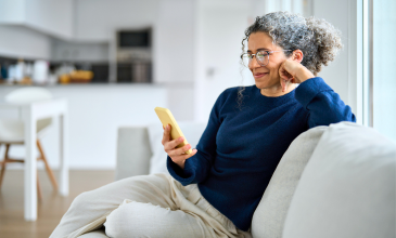 Woman using smartphone